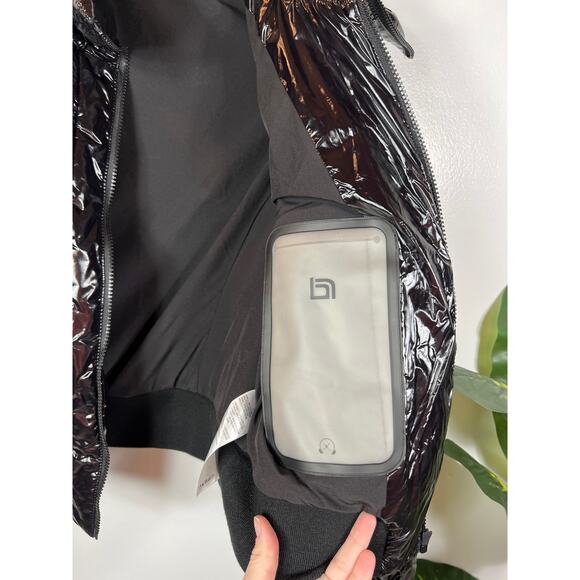 Blanc Noir Womens M Shiny Compression Down Puffer Winter Jacket Coat Resort - Picture 10 of 11